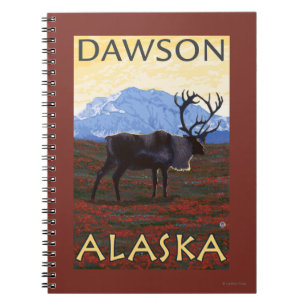 Caribou Scene - Dawson, Alaska Notitieboek