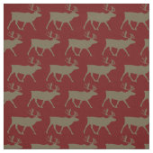 Caribou Silhouetten Rood Stof (Swatch)