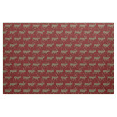 Caribou Silhouetten Rood Stof (Fat Quarter)