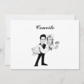 Caricaturas em convites kaart (Voorkant)