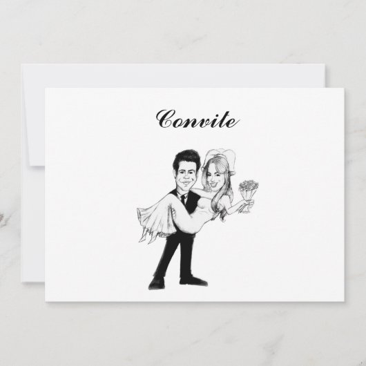 Caricaturas em convites kaart (Voorkant)