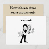 Caricaturas em convites kaart (Voorkant / Achterkant)