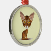 Caricature Abyssinian Metalen Ornament (Rechts)