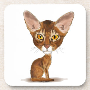 Caricature Abyssinian Onderzetter