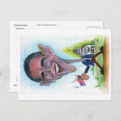 Caricature-Briefkaart Obama Briefkaart (Voorkant / Achterkant)