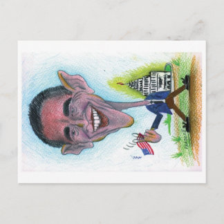 Caricature-Briefkaart Obama Briefkaart