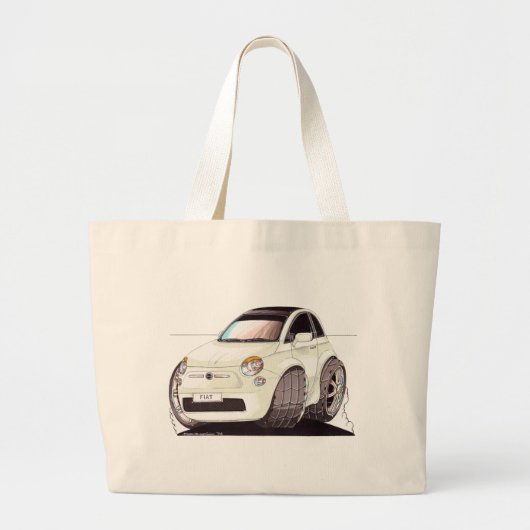 Caricature Fiat 500 Tuning! Grote Tote Bag (Voorkant)