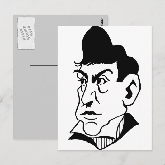 Caricature Marquis de Lafayette Briefkaart (Voorkant / Achterkant)