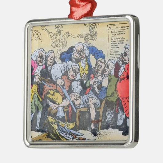 Caricature of Georgian Surgeons at work, 1793 Metalen Ornament (Links)
