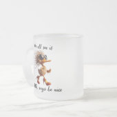 Caricature of HR, Meme, Office humor mug. Matglas Koffiemok (Voorkant links)