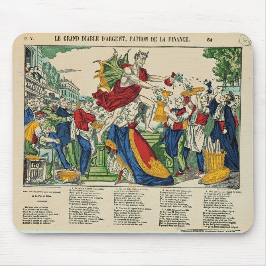 Caricature of the Demon of Money, 1860 Muismat (Voorkant)
