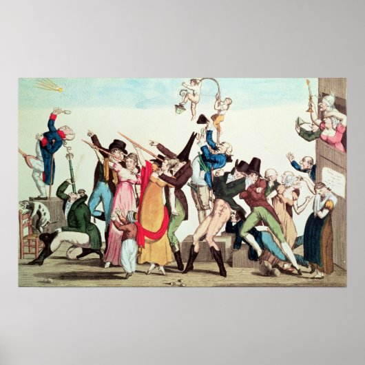 Caricature on the 1811 Comet, c.1811 Poster (Voorkant)