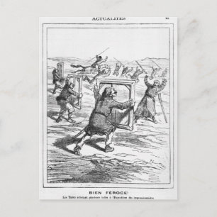 Caricature uit Le Charivari Briefkaart