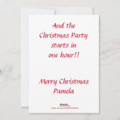 Caricature with Bad Hair and Funny Saying Feestdagenkaart (Achterkant)