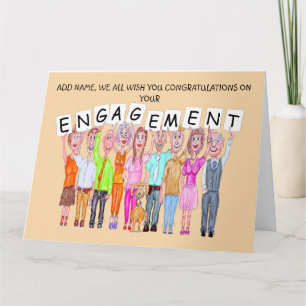 Caricaturen, mensen die gefeliciteerd worden met v kaart