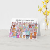 Caricaturen van mensen die afscheid nemen van een  kaart (Gele Bloem)