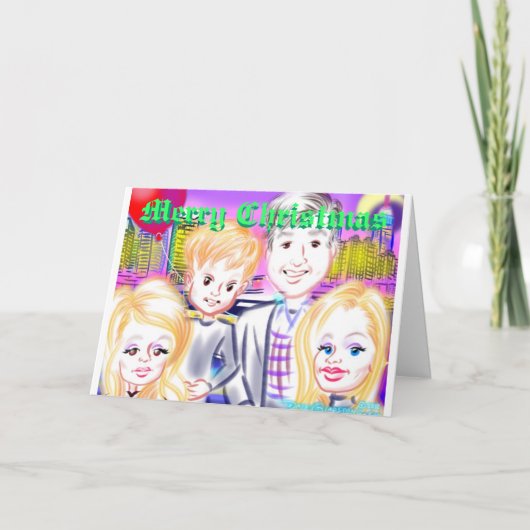 Caricatures Christmas Card 12a Feestdagen Kaart (Voorkant)