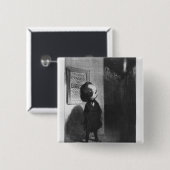 "Caricatures du jour", karikatuur van Victor Hugo Vierkante Button 5,1 Cm (Voorkant /achterkant)