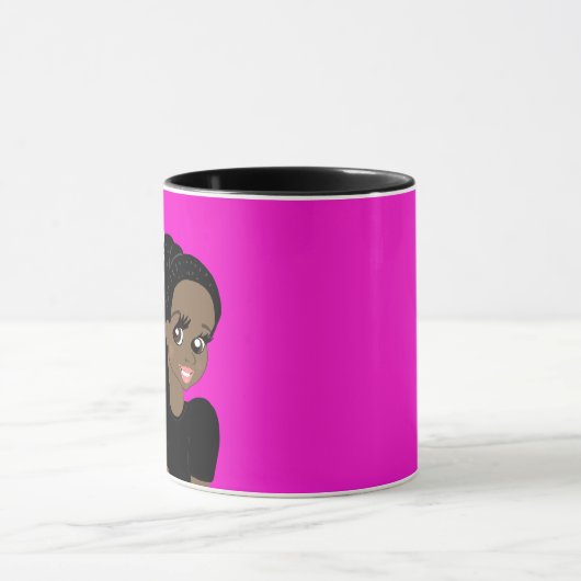 Caricatuur AFSOLVENTE Cadeau Zwarte Vrouw Dreads V Mok (Midden)