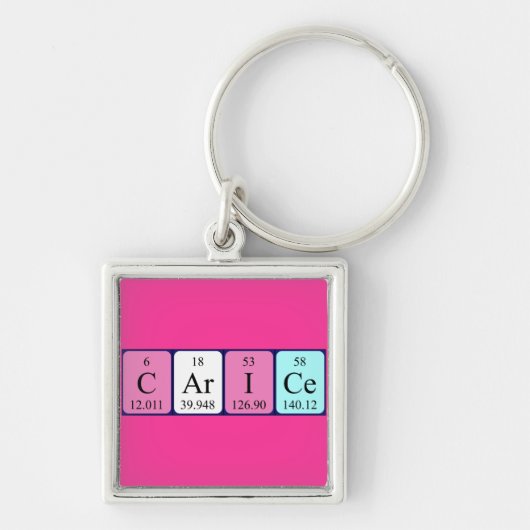 Carice periodieke table name keying sleutelhanger (Voorkant)