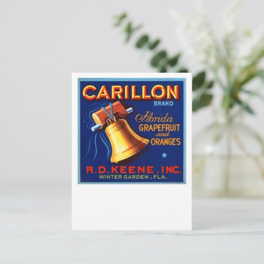 Carillon Brand Florida Grapefruit Briefkaart (Staand voorkant)