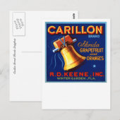 Carillon Brand Florida Grapefruit Briefkaart (Voorkant / Achterkant)
