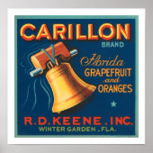 Carillon Brand Florida Grapefruit Poster (Voorkant)