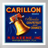 Carillon Brand Florida Grapefruit Poster (Voorkant)