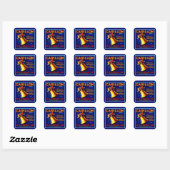 Carillon Florida Grapefruits Vierkante Sticker (Vel)