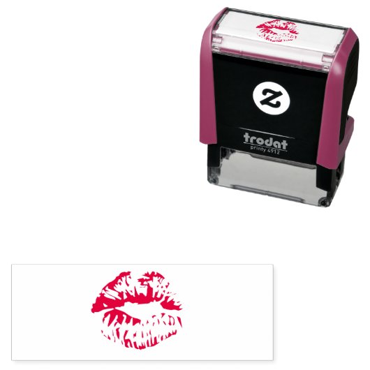 Carimbo de beijo  zelfinktende stempel (In situ)