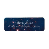 Carina Nebula Celestial Foto Etiket (Voorkant)