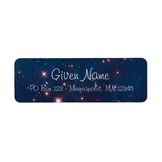 Carina Nebula Celestial Foto Etiket (Voorkant)