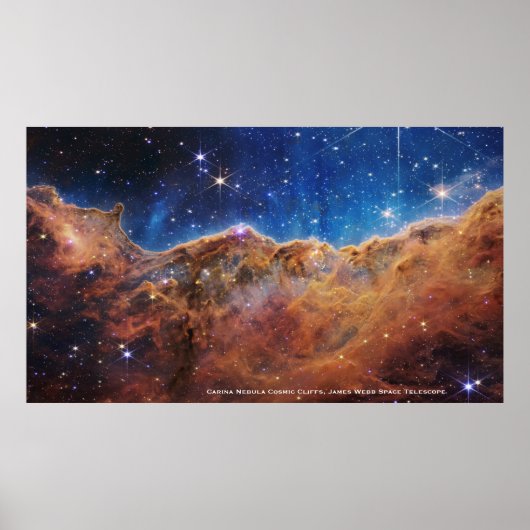 Carina Nebula Cosmic Cliffs James Webb Extra Grote Poster (Voorkant)