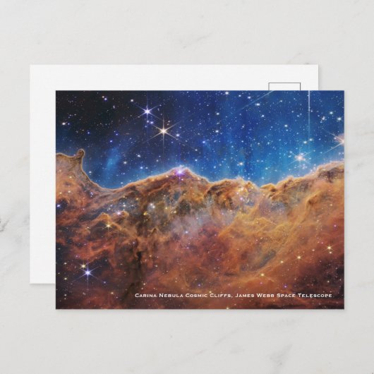 Carina Nebula Cosmic Cliffs James Webb Hi-Res Briefkaart (Voorkant / Achterkant)
