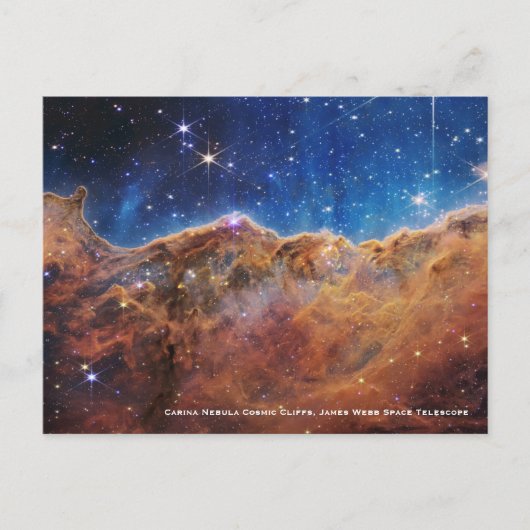 Carina Nebula Cosmic Cliffs James Webb Hi-Res Briefkaart (Voorkant)