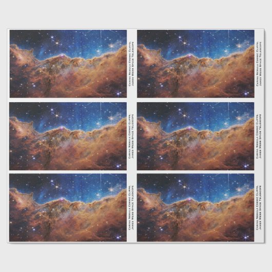 Carina Nebula Cosmic Cliffs James Webb Hi-Res Cadeaupapier (Vlak)