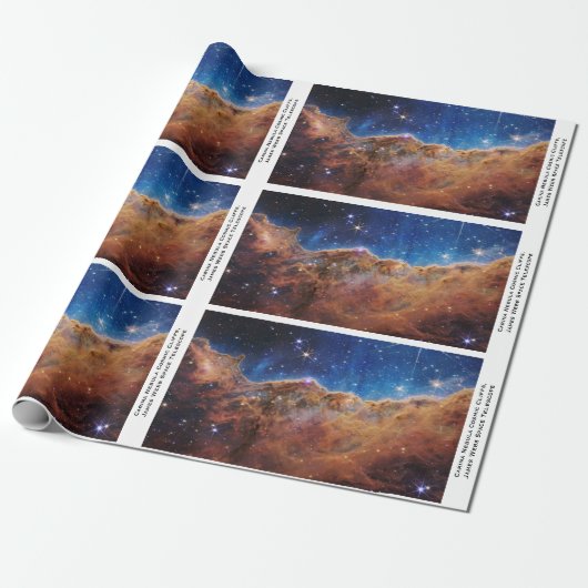 Carina Nebula Cosmic Cliffs James Webb Hi-Res Cadeaupapier (Uitgerold)