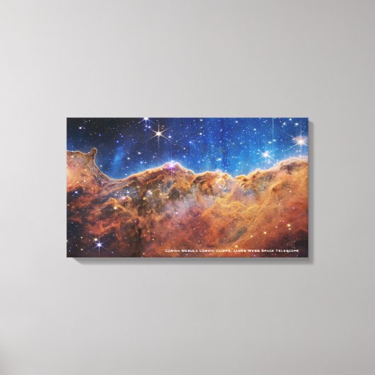 Carina Nebula Cosmic Cliffs James Webb Hi-Res Canvas Afdruk (Voorkant)