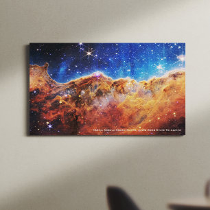 Carina Nebula Cosmic Cliffs James Webb Hi-Res Canvas Afdruk