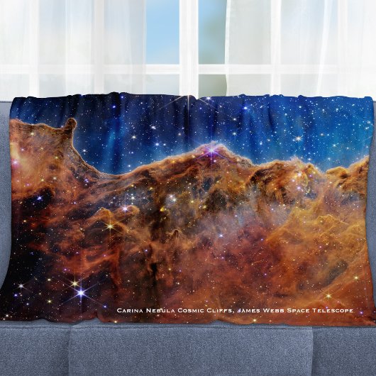 Carina Nebula Cosmic Cliffs James Webb Hi-Res Fleece Deken