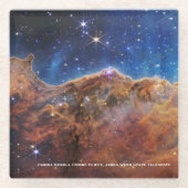 Carina Nebula Cosmic Cliffs James Webb Hi-Res Glazen Onderzetter (Voorkant)