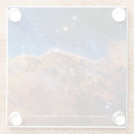 Carina Nebula Cosmic Cliffs James Webb Hi-Res Glazen Onderzetter (Achterkant)