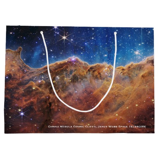 Carina Nebula Cosmic Cliffs James Webb Hi-Res Groot Cadeauzakje (Achterkant)