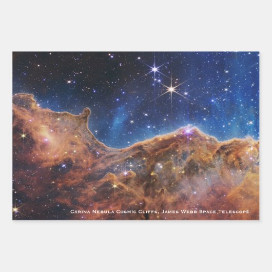 Carina Nebula Cosmic Cliffs James Webb Hi-Res Inpakpapier Vel (Voorkant)