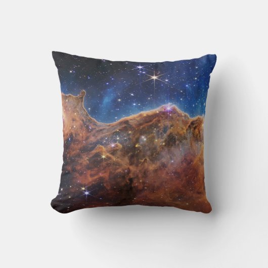 Carina Nebula Cosmic Cliffs James Webb Hi-Res Kussen (Voorkant)