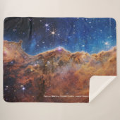 Carina Nebula Cosmic Cliffs James Webb Hi-Res Sherpa Deken (Voorkant (horizontaal))