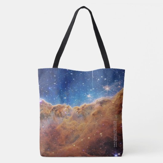 Carina Nebula Cosmic Cliffs James Webb Hi-Res Tote Bag (Achterkant)