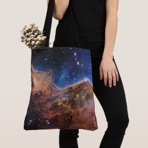 Carina Nebula Cosmic Cliffs James Webb Hi-Res Tote Bag