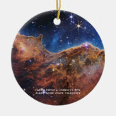 Carina Nebula Cosmic Cliffs James Webb Kerstmis Keramisch Ornament (Voorkant)