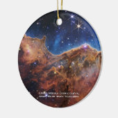 Carina Nebula Cosmic Cliffs James Webb Kerstmis Keramisch Ornament (Links)